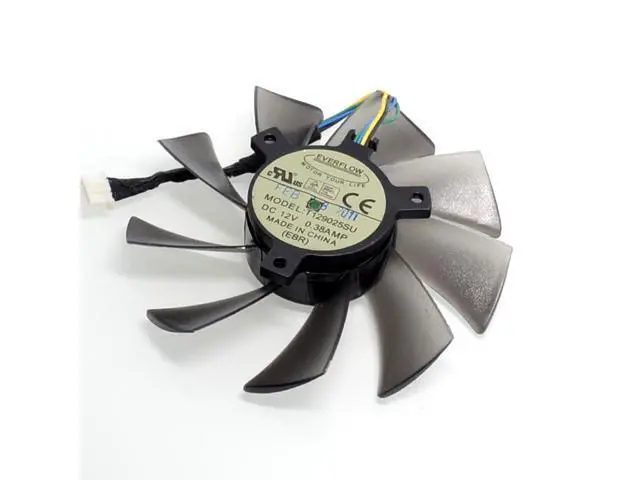 Alt view image 2 of 6 - video card fan R9-290X/280X R9-270X R7-260X GAMING Graphics card fan Mining fans T129025SU Diameter 93mm 12V 0.38A