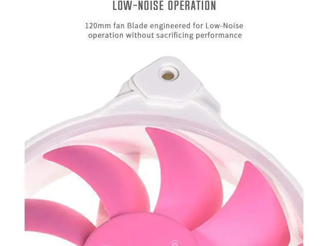 Alt view image 7 of 7 - ID-COOLING ZF-12025-PINK Case Fan 120mm 5V 3 PIN Addressable RGB Cooling Fan MB Sync, 4 PIN PWM Speed Control Fans for Radiator/CPU Cooler/Computer Case