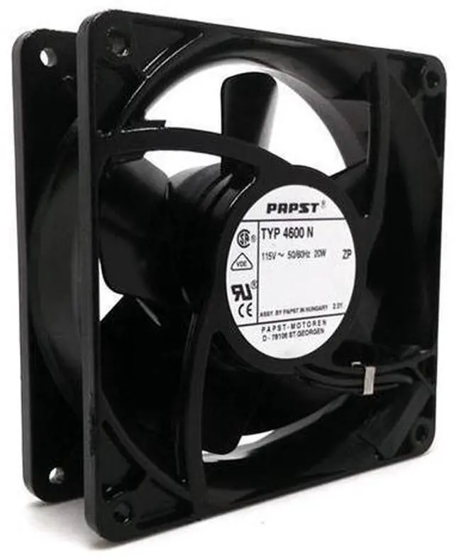 Main image of AXIAL 1238, Muffin Fan, 120V 115V AC 120mm x 38mm High Speed, for DIY Cooling Ventilation Exhaust Projects PAPST 4600N Full Metal
