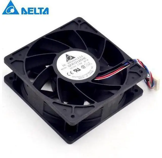 Alt view image 4 of 5 - NEW original DELTA QFR1212GHE 12cm 12038 2.7A 120*120*38mm DC 12V 4-pin PWM Speed cooling fan