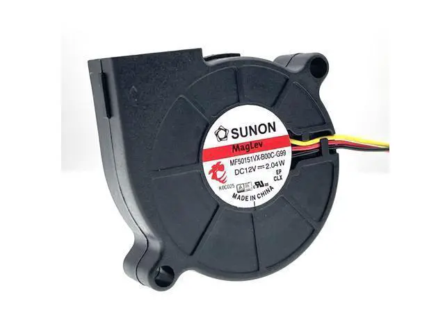 Alt view image 5 of 5 - NEW original SUNON MF50151VX-B00C-G99 DC12V 2.04W hole pitch 58mm 5015 fan 50mm X15mm blower cooling fan