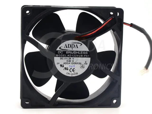 Alt view image 2 of 7 - ADDA AD1224UB-F51 12cm inverter fan 12038 DC 24V 0.40A 120*120*38 mm axial fan server inverter cooling fan case square cooler