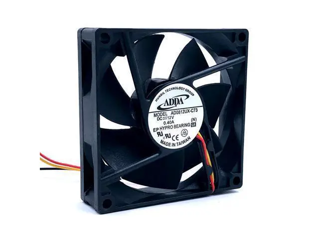 Alt view image 3 of 4 - New ADDA AD0812UX-C73 8cm 8020 80*80*20mm DC12V 0.40A server inverter cooling fan