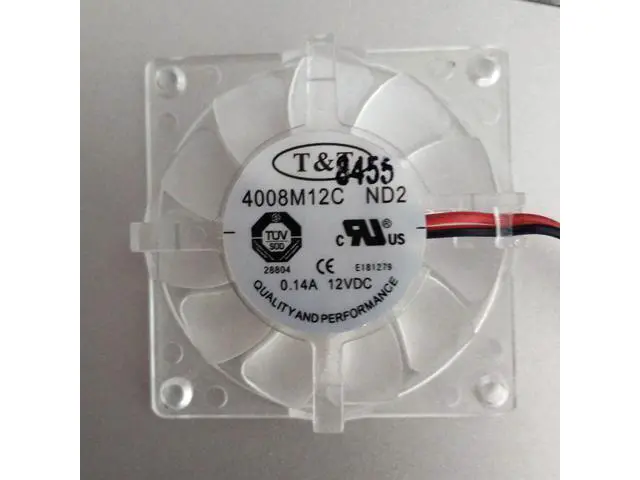 Alt view image 3 of 3 - T&T 4008M12C ND2 4CM 4008 4009 DC12V 0.14A 2-wire graphics card cooling fan 40mm ceiling fan