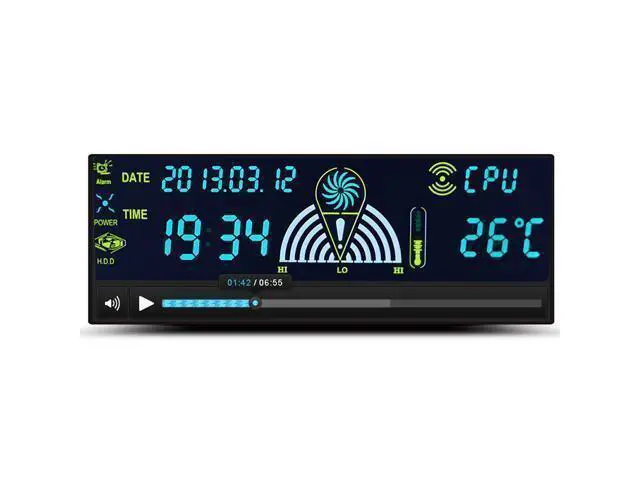 Alt view image 3 of 7 - Computer 5.25" Front Panel Bay 3 Channel automatic temperature CPU Case fan speed controller w/ HDD PC Temp Sensor LED Display