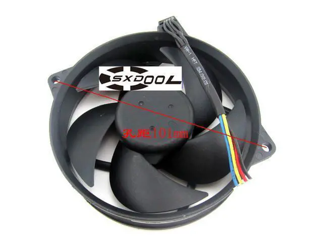 Alt view image 5 of 6 - NEW Delta 92x25mm AUB0912HH SP15 9F15 12V 0.4A 4 Wires 4 Pins Case Fan for Xbox360 SLIM X858313-006