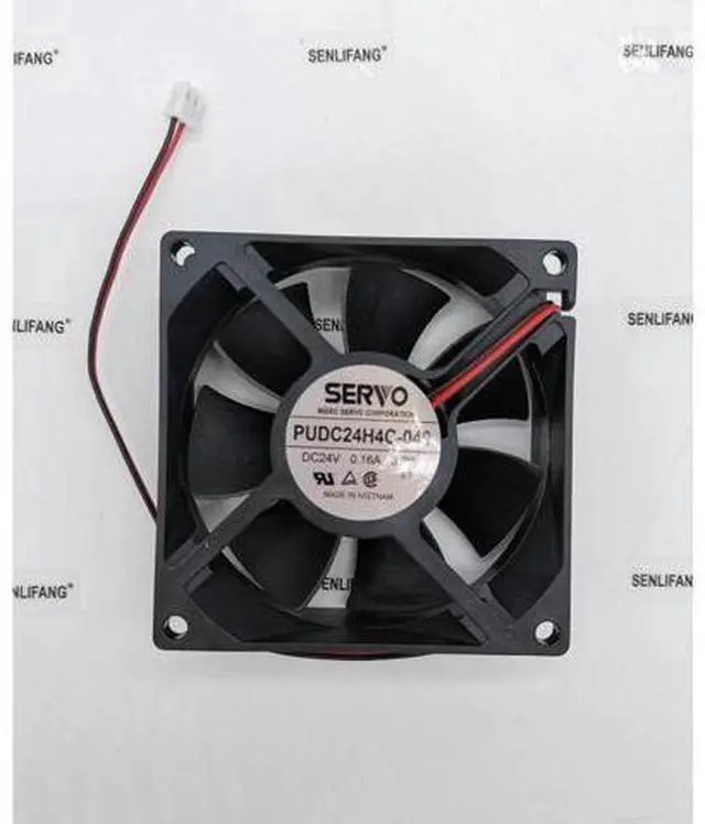 Alt view image 2 of 3 - NEW For SERVO PUDC24H4C-049 DC 24V 0.16A 2-wire 80X80X25mm Server Cooling Fan