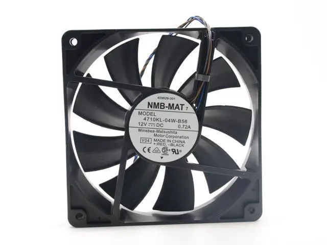 Alt view image 2 of 6 - NMB-MAT 4710KL-04W-B56 12cm 12025 120mm DC 12V 0.72A 4-wire PWM case cooling fan