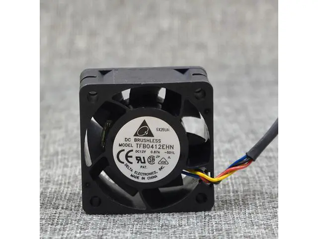 Alt view image 2 of 5 - Delta ORIGNAL 40*28MM TFB0412EHN 12V 0.87A 4 wires 4 Pins case fan,switch ,print cpu cooler