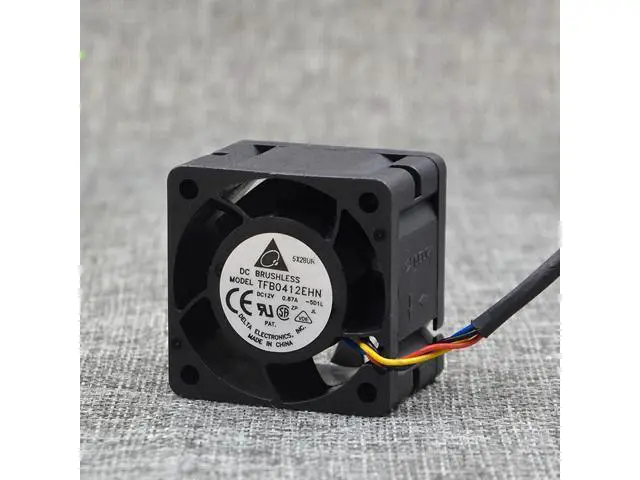 Alt view image 5 of 5 - Delta ORIGNAL 40*28MM TFB0412EHN 12V 0.87A 4 wires 4 Pins case fan,switch ,print cpu cooler