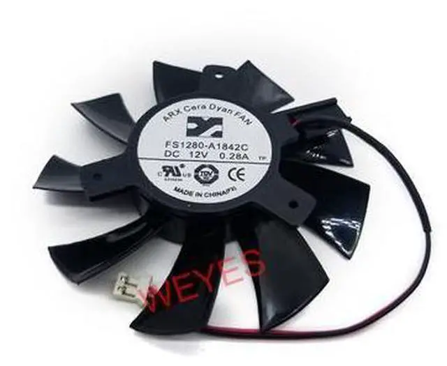 Main image of For ARX FS1280-A1842C DC 12V Dia. 75mm C.T.C 40mm 2-Wire Server Frameless Fan