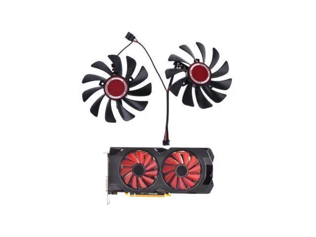 Alt view image 3 of 5 - 2pcs 95mm FDC10U12S9-C CF1010U12S Cooler Fan Replace for XFX Radeon RX580 RX590