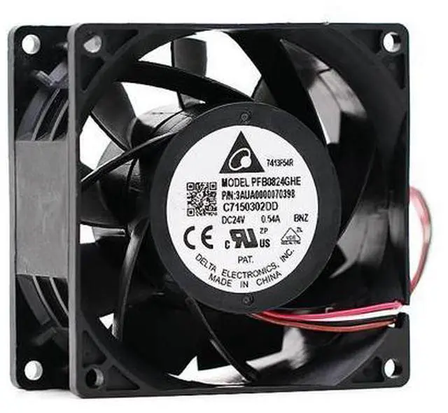 Main image of Original Delta PFB0824GHE DC 24V 0.54A 8CM double ball inverter fan 80*80*38MM server case cooling fan