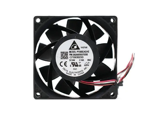 Alt view image 7 of 7 - Original Delta PFB0824GHE DC 24V 0.54A 8CM double ball inverter fan 80*80*38MM server case cooling fan