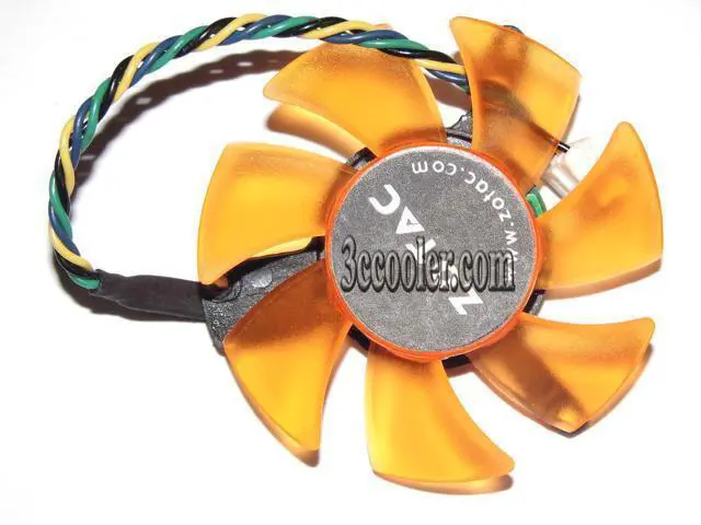 Alt view image 2 of 2 - Power Logic PLD05010S12L DFB501012H 12V 0.1A 4 wires 4 pins 7 blades vga fan graphics card cooler