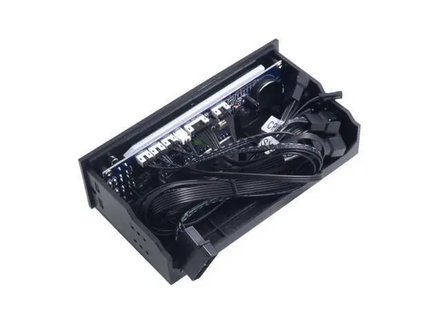 Alt view image 2 of 5 - 5.25 inch 12V PC Computer Fan Controller 3 Fan Speed Controller Temperature Sensor LCD Digital Display Front Panel PC