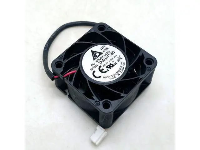 Alt view image 4 of 4 - 4020 cooling fan 40mm 4cm Delta TAA0412BD 4cm 12V double ball high speed fan 4020 computer case power fan taa0412bd