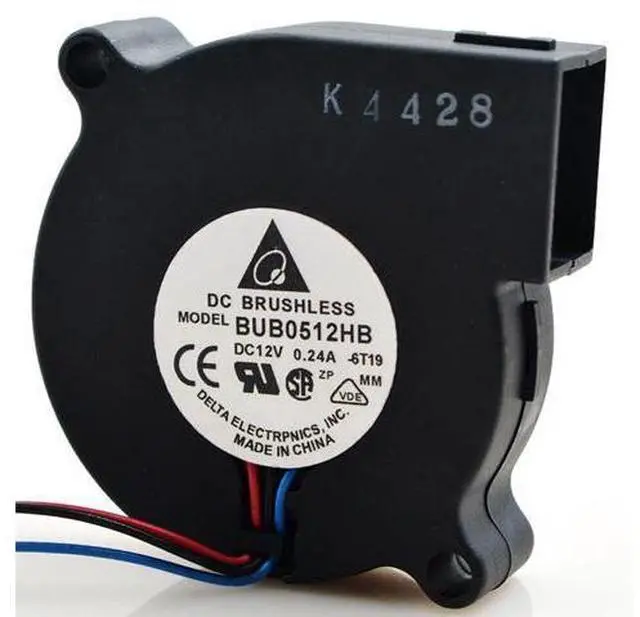 Alt view image 3 of 5 - Delta BUB0512HB Double Ball Bearing Fan Blower Cooling Fan 5015 Centrifugal Fan