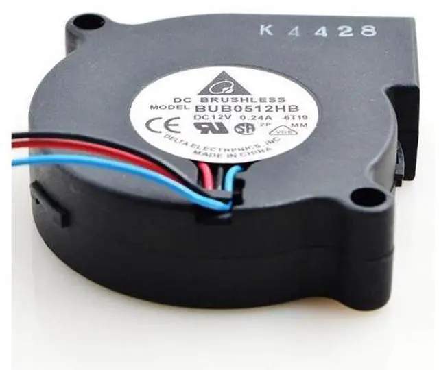 Alt view image 5 of 5 - Delta BUB0512HB Double Ball Bearing Fan Blower Cooling Fan 5015 Centrifugal Fan
