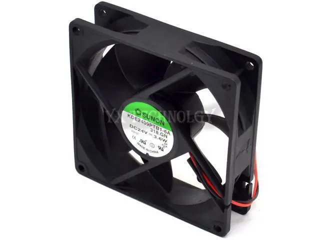Alt view image 2 of 6 - SUNON 9CM 92*92*25MM 9.2CM 9225 KDE2409PTB1-6A 24V 3.6W Cooling Fan case fan server fan