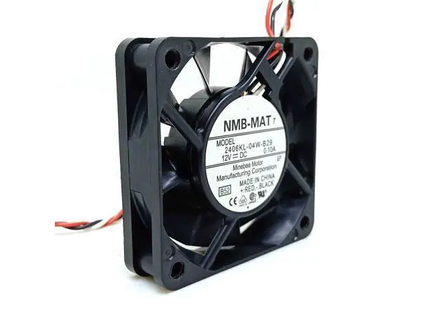 Alt view image 3 of 4 - Projector fan 6015 chassis fan 2406kl-04w-b29 12V Dual Ball Bearing 3300RPM 12.9CFM projector cooling equipment fan 6cm