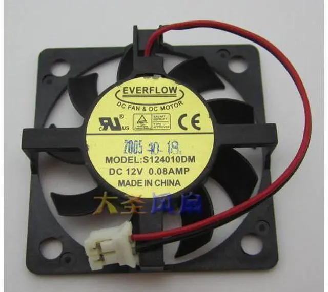 Main image of EVERFLOW S124010DM graphics card fan 12V 0.08A / 0.15A 2-wire 2-pin