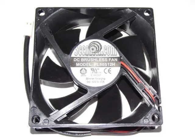 Main image of Power Logic 80*25mm PL80S12H 12V 0.17A 2 wires 2 pins 8cm case fan cpu cooler