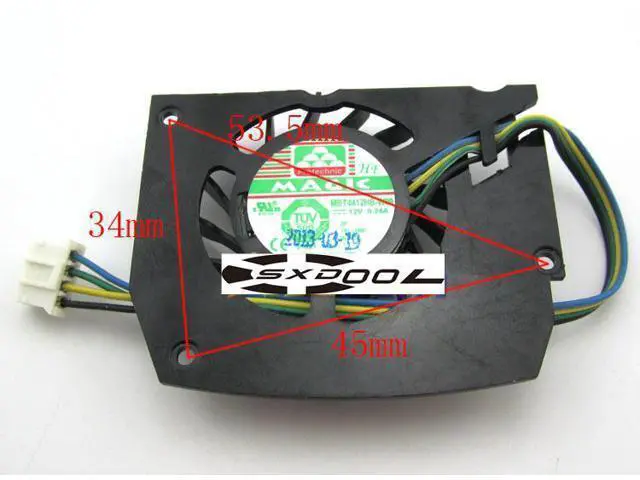 Alt view image 3 of 5 - Original MAGIC MBT4412HB-W09 12V 0.24A 4-wire PWM graphics card cooling fan