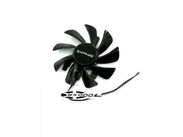 Alt view image 2 of 4 - For Sapphire RX570 470D ITX Platinum Edition OC graphics card fan T129215SU DC12V single screw bracket 4-pin PWM cooling fan