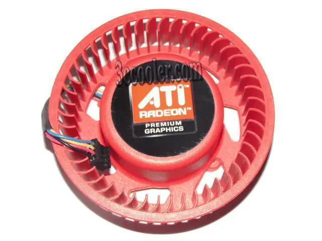 Alt view image 3 of 3 - Original NTK FD9238H12S 12V 0.8A 4 wires 4 pins RED circular ATI HD4870 HD5850 HD5870 HD5970 Fan,37*37*37mm diameter 75mm graphics card cooler