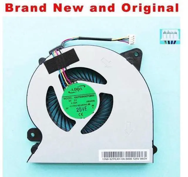 Main image of New and Original CPU fan for ADDA AB07505HX07QB00 0B34EB laptop CPU cooling fan cooler 13N0-9ZP0J01
