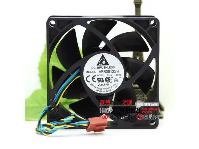 Alt view image 2 of 4 - for delta for delta AFB0812SH 8025 12V 0.51A air volume PWM double ball bearing fan