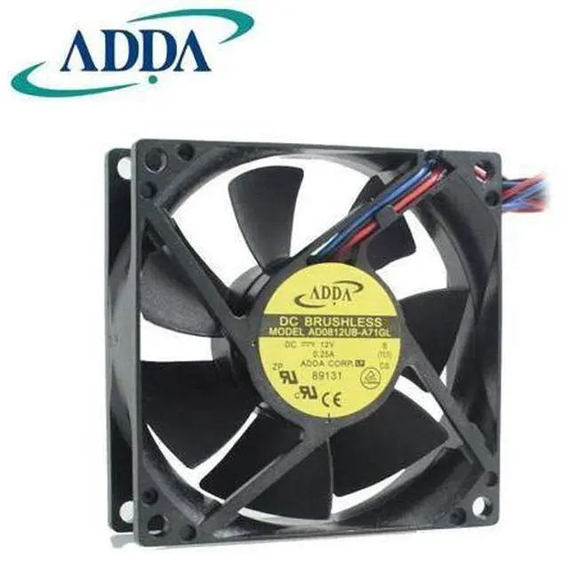 Main image of New AD0812HB-A76GL 8025 8cm 12V 0.25A double ball bearing cooling fan for ADDA 80*80*25mm
