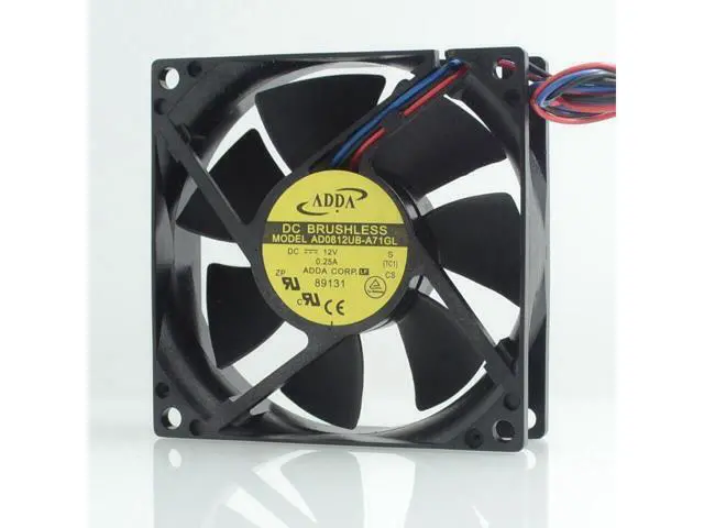 Alt view image 3 of 6 - New AD0812HB-A76GL 8025 8cm 12V 0.25A double ball bearing cooling fan for ADDA 80*80*25mm