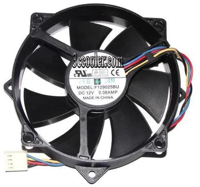 Main image of New & Original EVERFLOW 9225 F129025BU 12V 0.38A 4 wires 4 pins cpu cooler with 8 mounting-holes