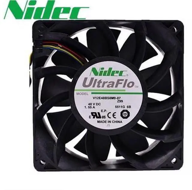 Main image of 1pcs V12E48BS8M9-07 12038 120*120*38mm 48V 1.55A 4-P pwm case cooling fan