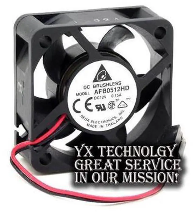 Alt view image 3 of 6 - Delta 5CM AFB0512HD 12V 0.15A 5020 dual ball bearing cooling fan 50 * 50 * 20mm