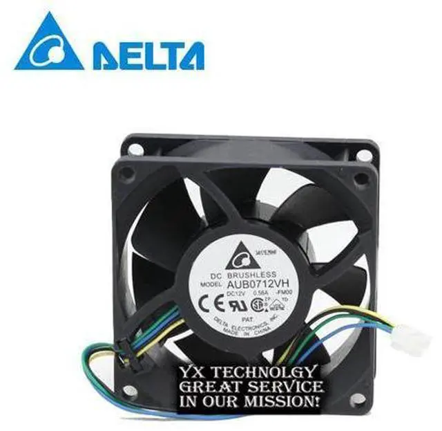 Main image of AUB0712VH 12V 0.56A 7CM 7025 4-wire PWM temperature controlled cooling fan delta