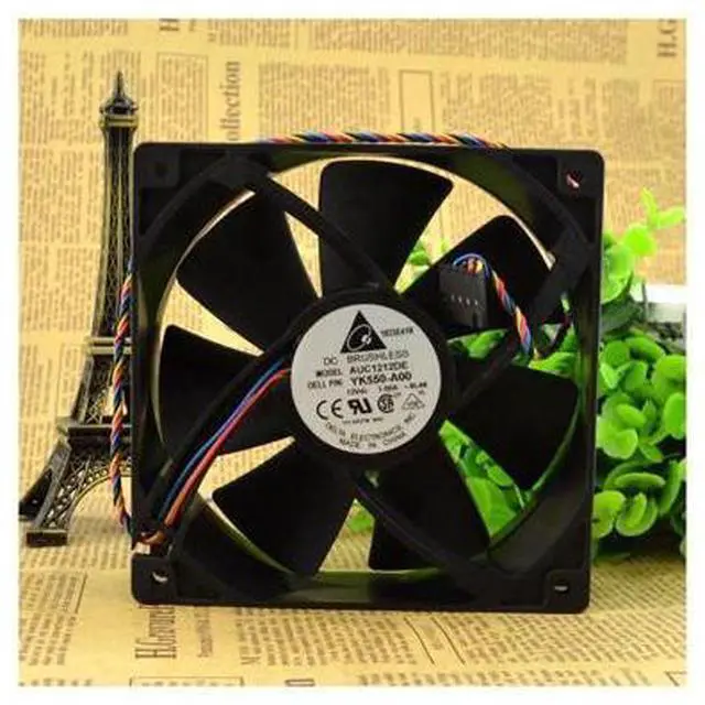 Main image of Delta 12CM 12038 12V 1A AUC1212DE 4-wire PWM mute large air volume chassis cooling fan