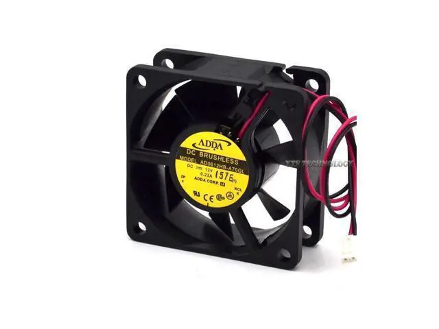 Alt view image 2 of 6 - ADDA Original AD0612HB-A70GL 6CM 6025 dual ball bearing cooling fan 12V 0.23A 2 line