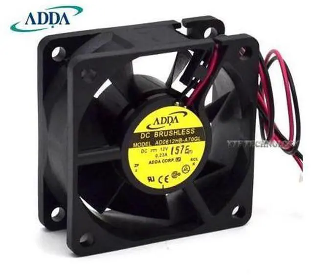 Main image of ADDA Original AD0612HB-A70GL 6CM 6025 dual ball bearing cooling fan 12V 0.23A 2 line