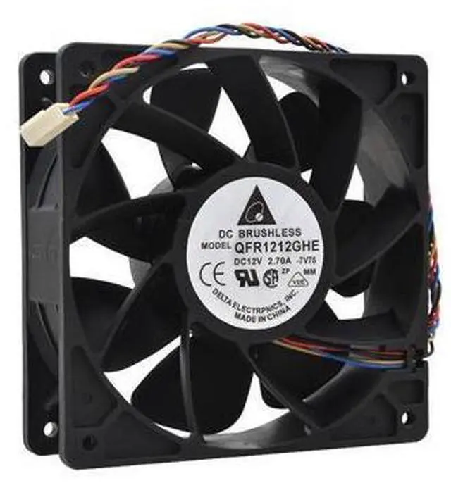 Alt view image 2 of 5 - 1pcs QFR1212GHE QFR1212GHE-PWM 4P 12V 2.7A 12038 Server cooling fan 74Y5220 120*120*38mm for Bitcoin Miner