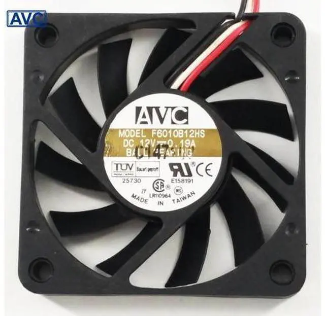 Main image of 2pcs 6010B12HS 6010 6cm 60x60x10mm 12V 0.19A server cooling fan F6010B12HS