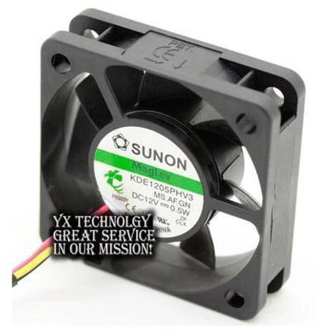 Alt view image 4 of 6 - SUNON Original KDE1205PHV3 5015 5cm 0.5W 12V Maglev quiet fan