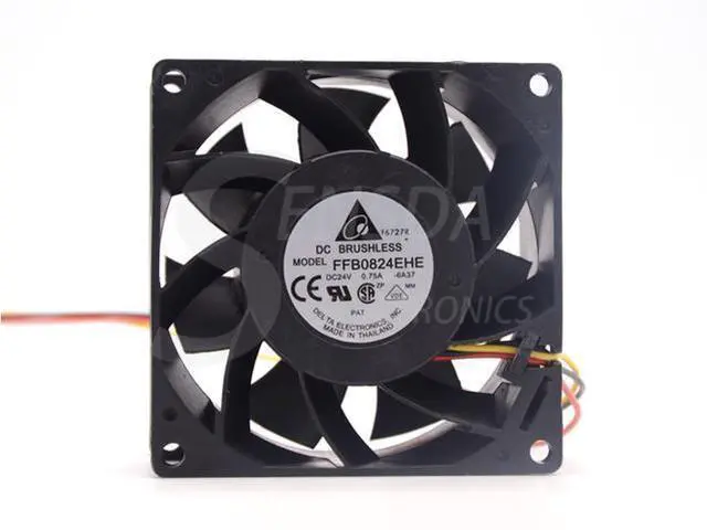 Main image of Radiator fan Delta FFB0824EHE 24V 0.75A 5700RPM 80.16CFM 80*80*38mm 3-pin