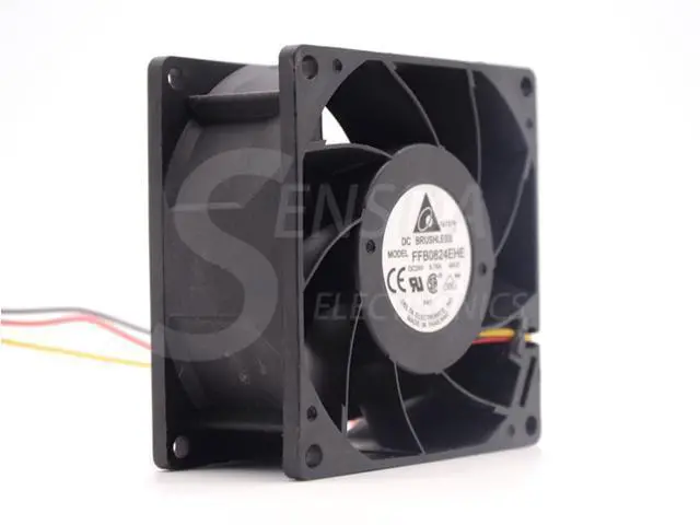 Alt view image 2 of 6 - Radiator fan Delta FFB0824EHE 24V 0.75A 5700RPM 80.16CFM 80*80*38mm 3-pin