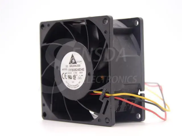 Alt view image 4 of 6 - Radiator fan Delta FFB0824EHE 24V 0.75A 5700RPM 80.16CFM 80*80*38mm 3-pin
