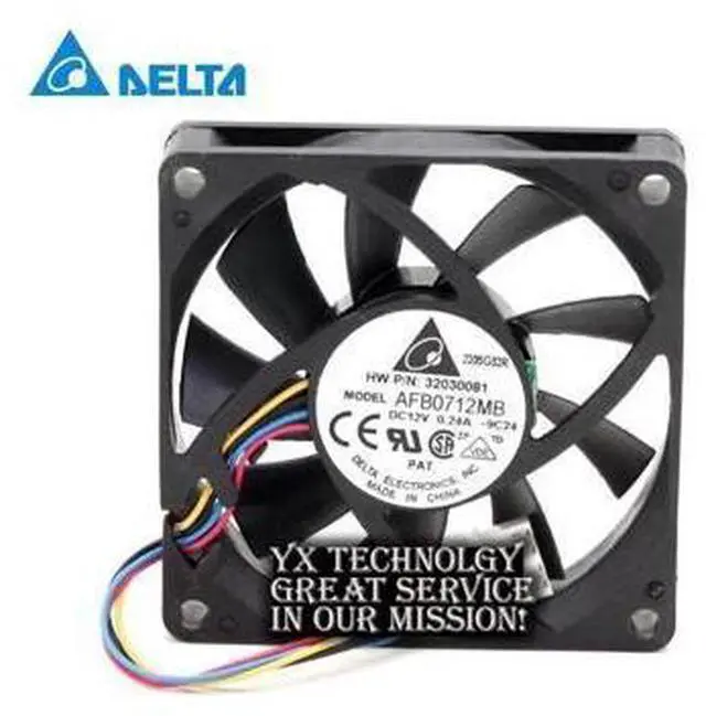 Main image of New AFB0712MB 7015 12V 0.24A PWM adjustable speed fan largest wind for DELTA 70*70*15mm