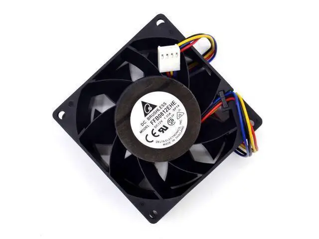 Alt view image 6 of 6 - Hot sell 8cm 8038 12V 1.35A FFB0812EHE dual ball bearing PWM fan speed control for delta