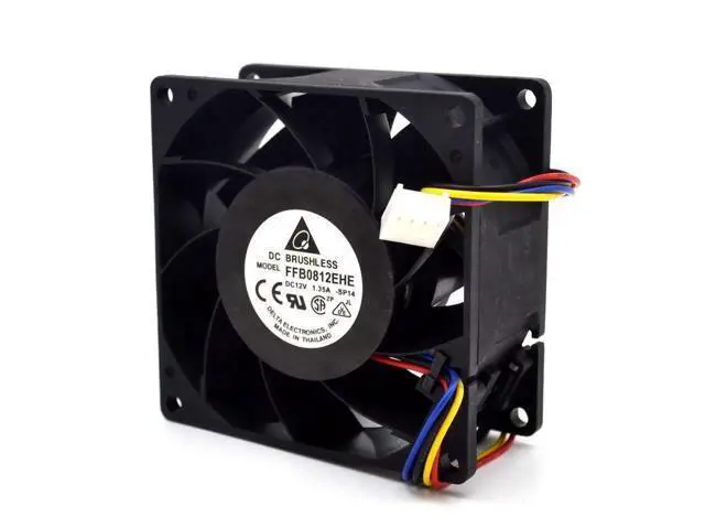 Alt view image 3 of 6 - Hot sell 8cm 8038 12V 1.35A FFB0812EHE dual ball bearing PWM fan speed control for delta